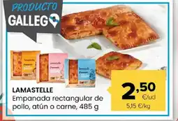 Autoservicios Familia LAMASTELLE Empanada rectangular de pollo, atún o carne oferta