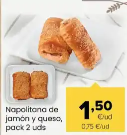 Autoservicios Familia Napolitana de jamón y queso oferta