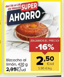 Autoservicios Familia Bizcocho al limón oferta