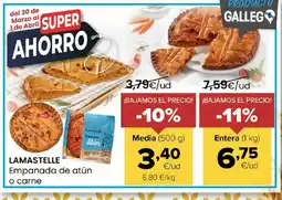 Autoservicios Familia LAMASTELLE Empanada de atún oferta