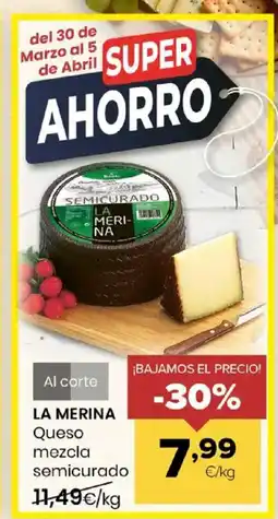 Autoservicios Familia LA MERINA Queso mezcla semicurado oferta