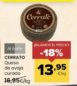 Autoservicios Familia CERRATO Queso de oveja curado oferta