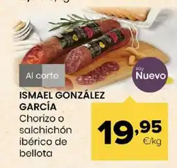 Autoservicios Familia ISMAEL GONZÁLEZ GARCÍA Chorizo o salchichón ibérico de bellota oferta
