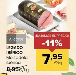 Autoservicios Familia LEGADO IBÉRICO Mortadela ibérica oferta