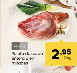Autoservicios Familia Paleta de cerdo entera o en mitades oferta