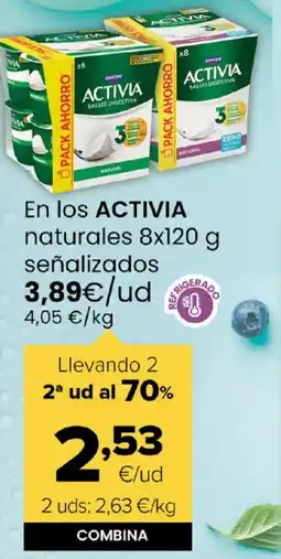 Autoservicios Familia ACTIVIA En los naturales señalizados oferta