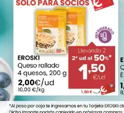 Autoservicios Familia EROSKI Queso rallado 4 quesos oferta
