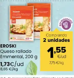 Autoservicios Familia EROSKI Queso rallado Emmental oferta