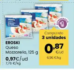 Autoservicios Familia EROSKI Queso Mozzarella oferta