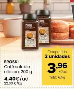 Autoservicios Familia EROSKI Café soluble clásico oferta