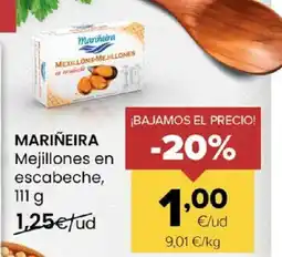 Autoservicios Familia MARIÑEIRA Mejillones en escabeche oferta