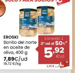 Autoservicios Familia EROSKI Bonito del norte en aceite de oliva oferta