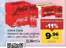 Autoservicios Familia COCA COLA Refresco de cola original zero o zero zero oferta