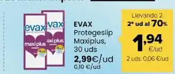 Autoservicios Familia EVAX Protegeslip Maxiplus, 30 uds oferta