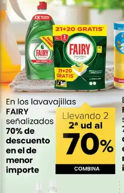 Autoservicios Familia FAIRY En los lavavajillas señalizados oferta