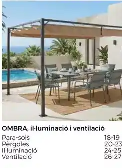 Fes Més Ombra, il-luminació i ventilació para-sols pérgales illuminació oferta