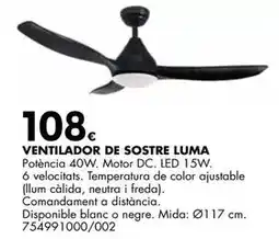 Fes Més Ventilador de sostre luma oferta