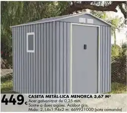 Fes Més Acer - caseta metal-lica menorca 3.67 m2 oferta