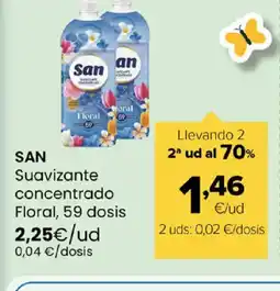 Autoservicios Familia SAN Suavizante concentrado Floral, 59 dosis oferta