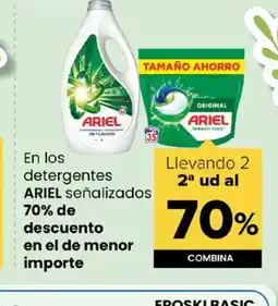 Autoservicios Familia ARIEL En los detergentes señalizados oferta