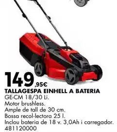 Fes Més Einhell - tallagespa a bateria oferta