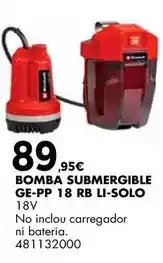 Fes Més Bomba submergible ge-pp 18 rb li-solo oferta