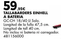 Fes Més Einhell - tallabarders a bateria oferta