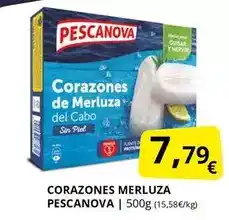 Supermercados MAS Pescanova - corazones merluza oferta