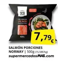 Supermercados MAS Salmon porciones oferta