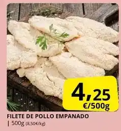 Supermercados MAS Filete de pollo empanado oferta