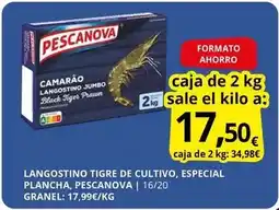 Supermercados MAS Pescanova - langostino tigre de cultivo, especial oferta