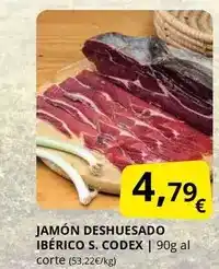 Supermercados MAS Jamon deshuesado iberico s. codex oferta