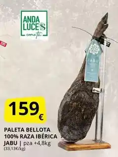 Supermercados MAS Jabu - paleta bellota 100% raza iberica oferta