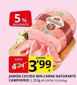 Supermercados MAS Campofrío - jamon cocido 96% carne oferta