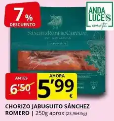 Supermercados MAS Anda - chorizo jambon serrano oferta