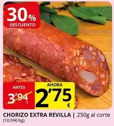 Supermercados MAS Revilla - chorizo extra oferta
