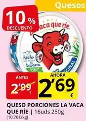 Supermercados MAS La vaca que ríe - queso porciones oferta