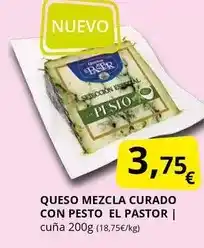 Supermercados MAS El pastor - queso mezcla curado con pesto oferta
