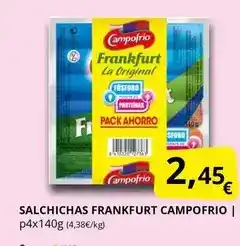 Supermercados MAS Campofrío - salchichas frankfurt oferta