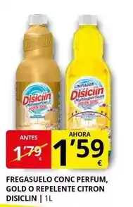 Supermercados MAS Disiclin - fregasuelo conc perfum, gold o repelente citron oferta