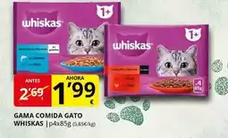 Supermercados MAS Whiskas oferta