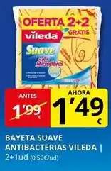 Supermercados MAS Vileda - bayeta suave antibacterias oferta