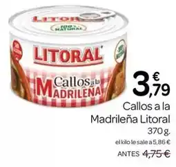 Supermercados El Jamón Litoral - callos a la madrilena oferta