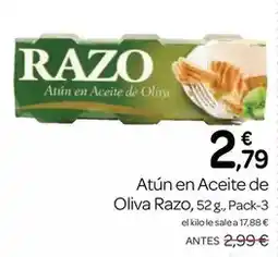 Supermercados El Jamón Razo - atun en aceite de oliva oferta