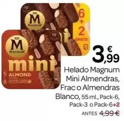 Supermercados El Jamón Magnum - helado mini almendras, frac o almendras blanco oferta