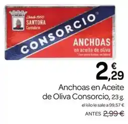 Supermercados El Jamón Consorcio - anchoas en aceite de oliva oferta