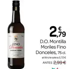 Supermercados El Jamón D.o. montilla moriles fino oferta