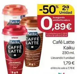 Supermercados El Jamón Kaiku - cafe latte oferta