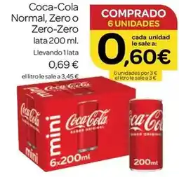 Supermercados El Jamón Coca-cola - normal, zero o zero zero-zero oferta