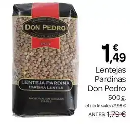 Supermercados El Jamón Pedro - lentejas pardinas oferta